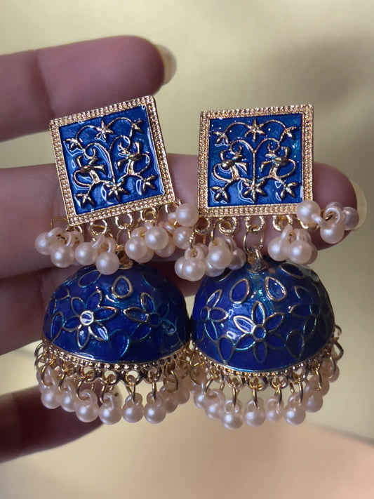 Blue Jhumka