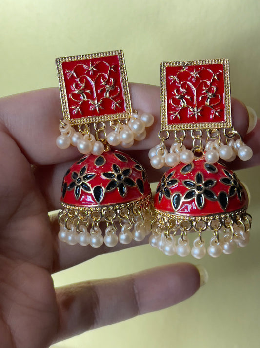 Jhumka Red