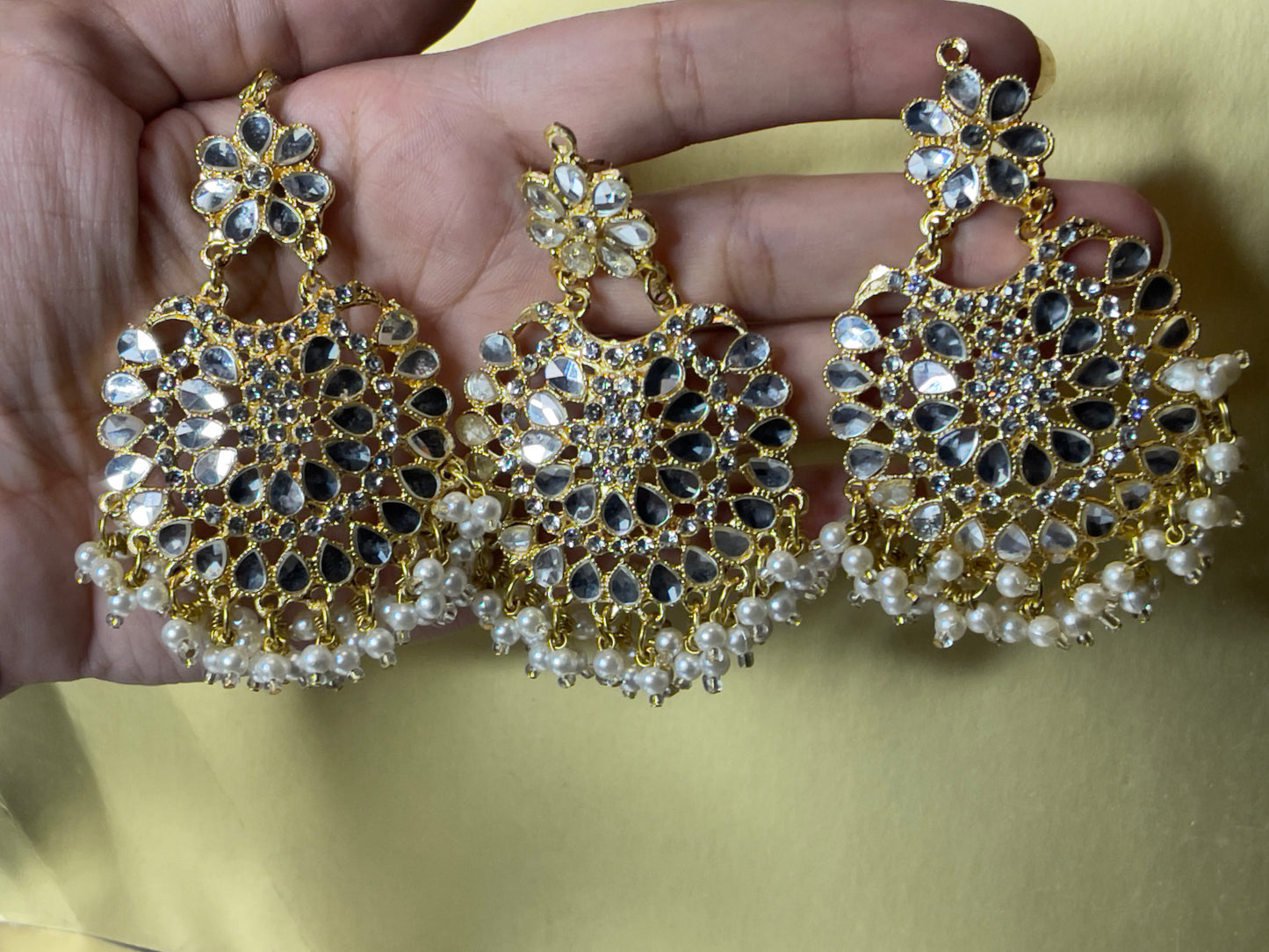 Kundan Jewellery Set Black