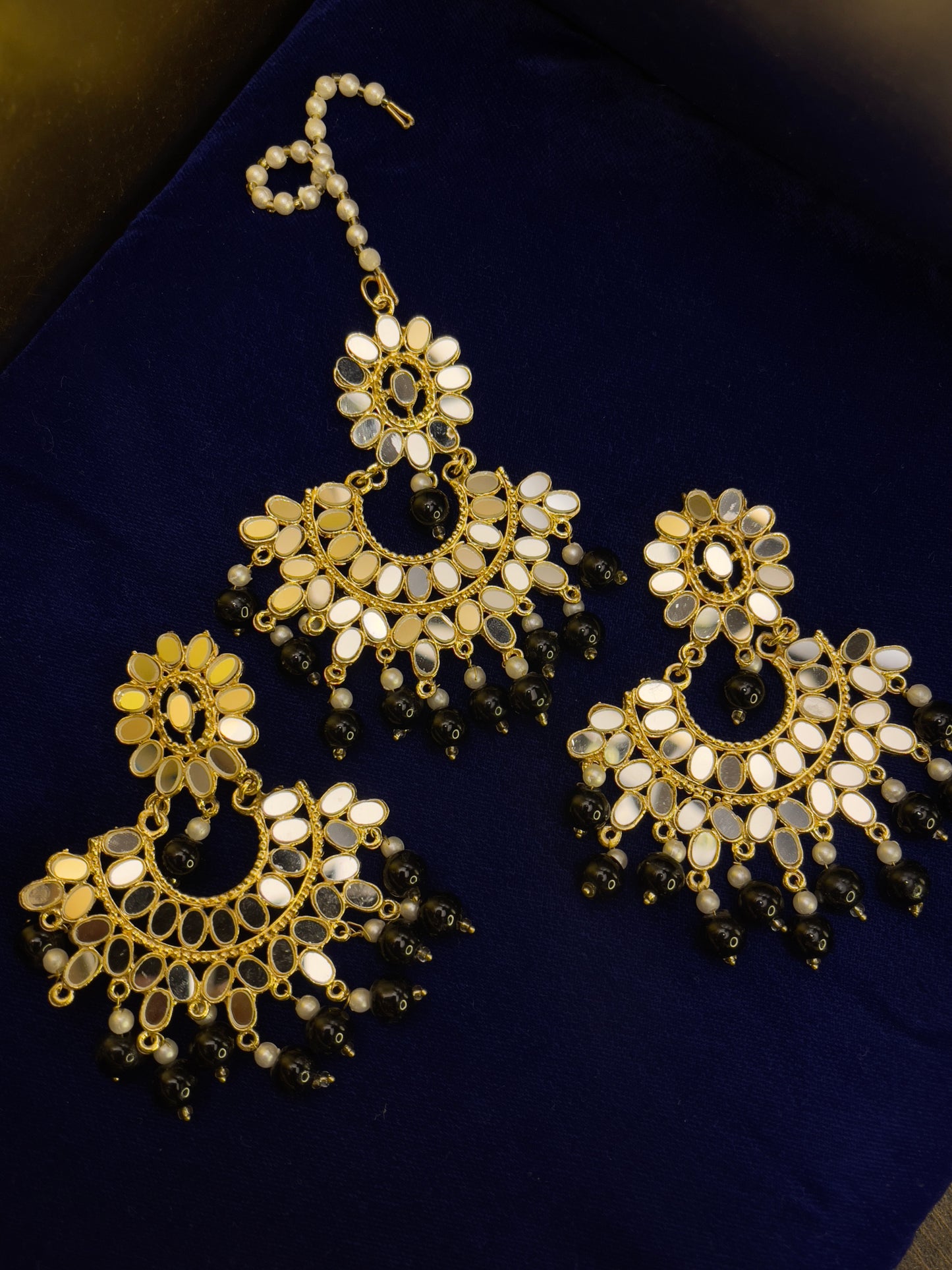 Kundan Jewellery Set Black